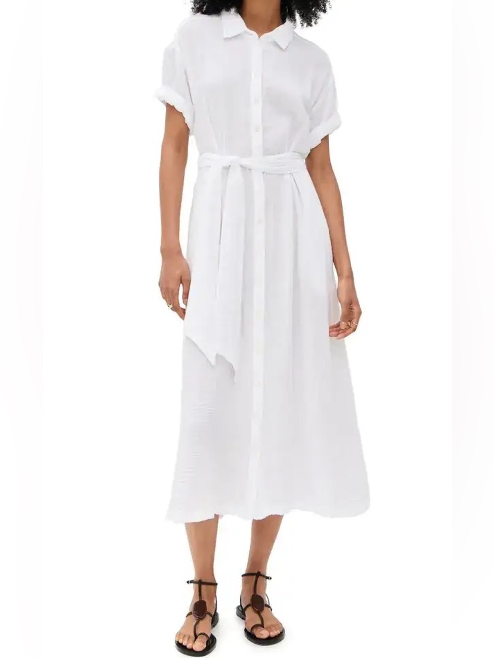 Xirena Caylin Dress in White Cotton Gauze Size Small